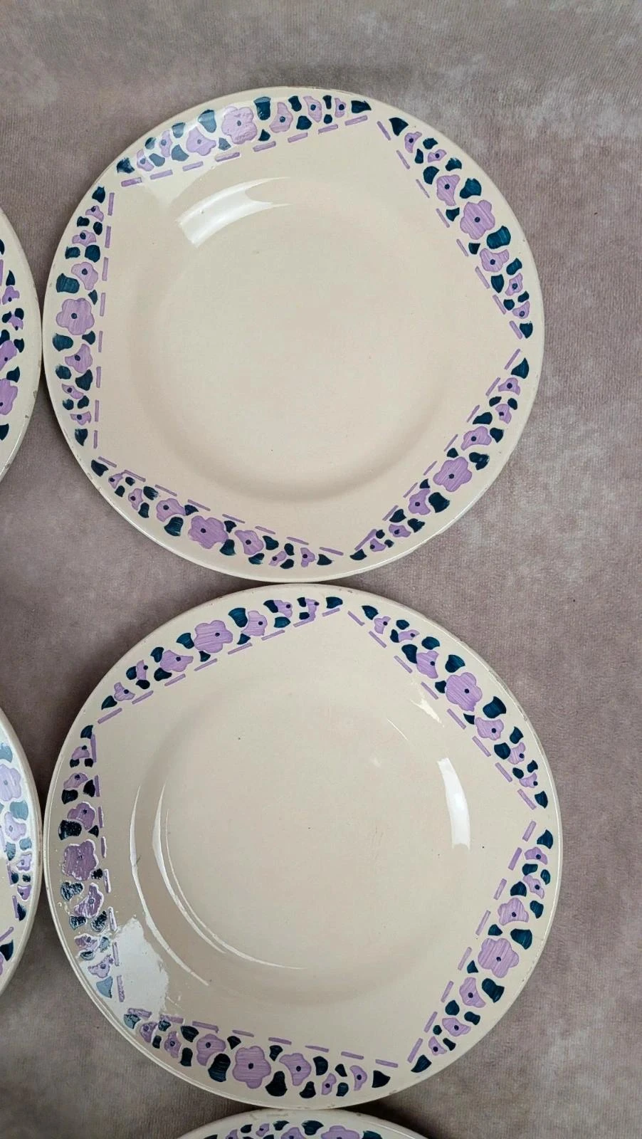 Lot 8 assiettes à dessert Longchamp Terre de Fer modèle Cannes – photo 5